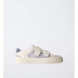 Zara Kids Purple Glitter Velcro Sneakers